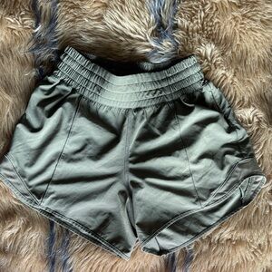 Women’s Lululemon Olive Green Running Shorts